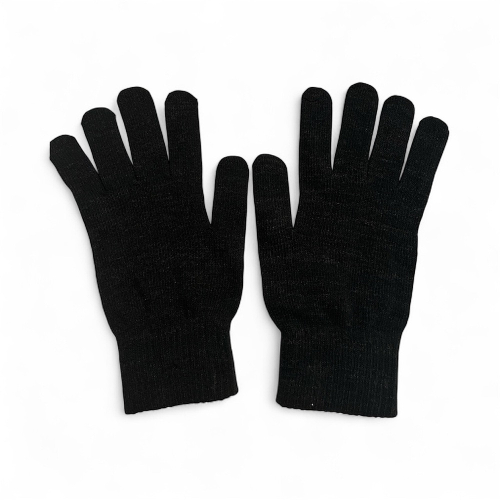 Men’s Black Knit Gloves